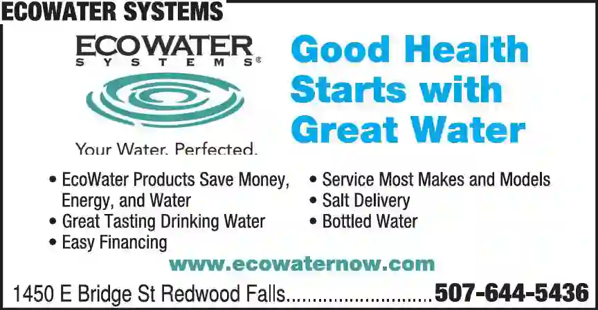 Water Softening & Conditioning Equipment - Service & Supplies print ad for Ecowater Systems