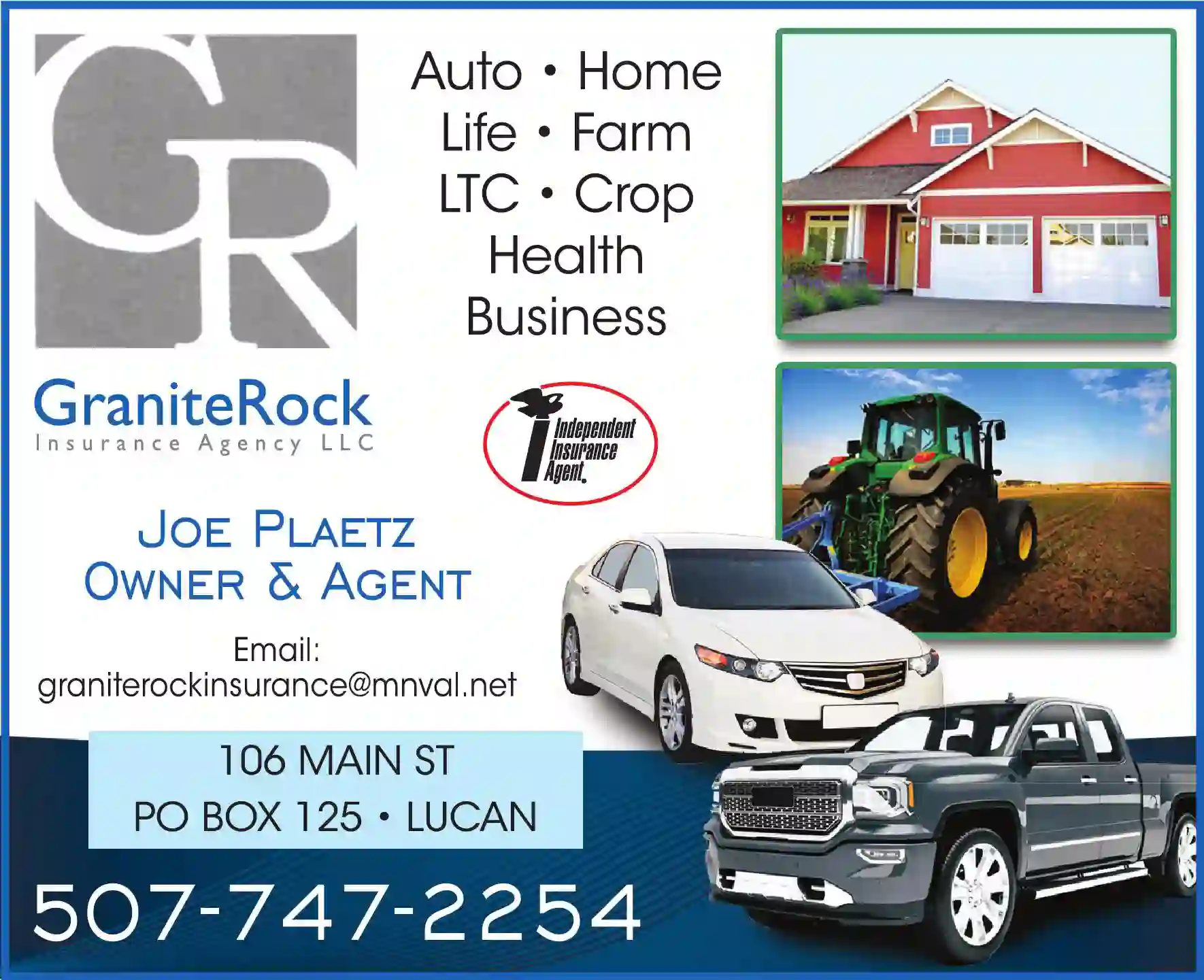 Insurance print ad for Granite Rock Insurance Agency LLC