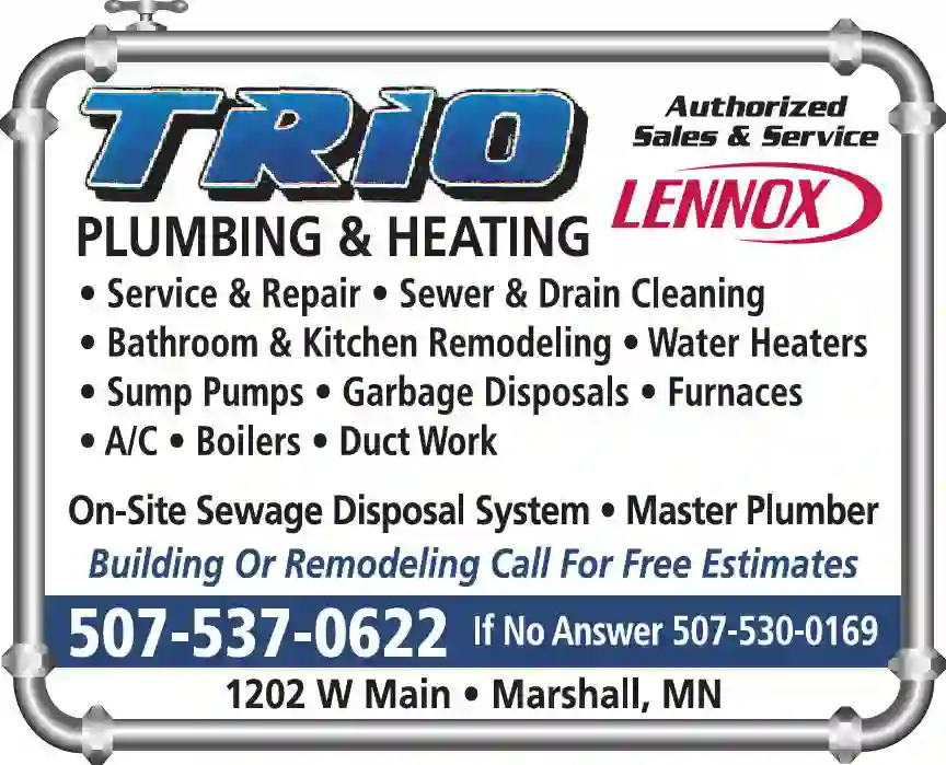 Plumbing Contractors print ad for Trio Plumbing & Heating