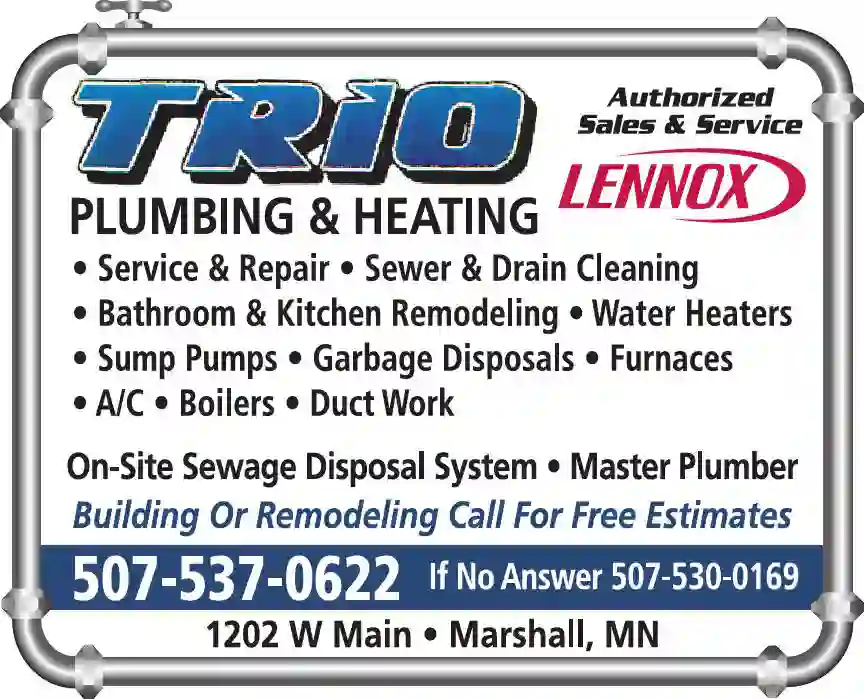 Heating Contractors print ad for Trio Plumbing & Heating
