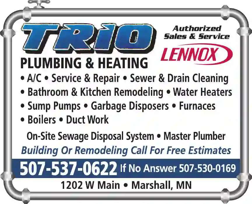 Air Conditioning - Contractors print ad for Trio Plumbing & Heating