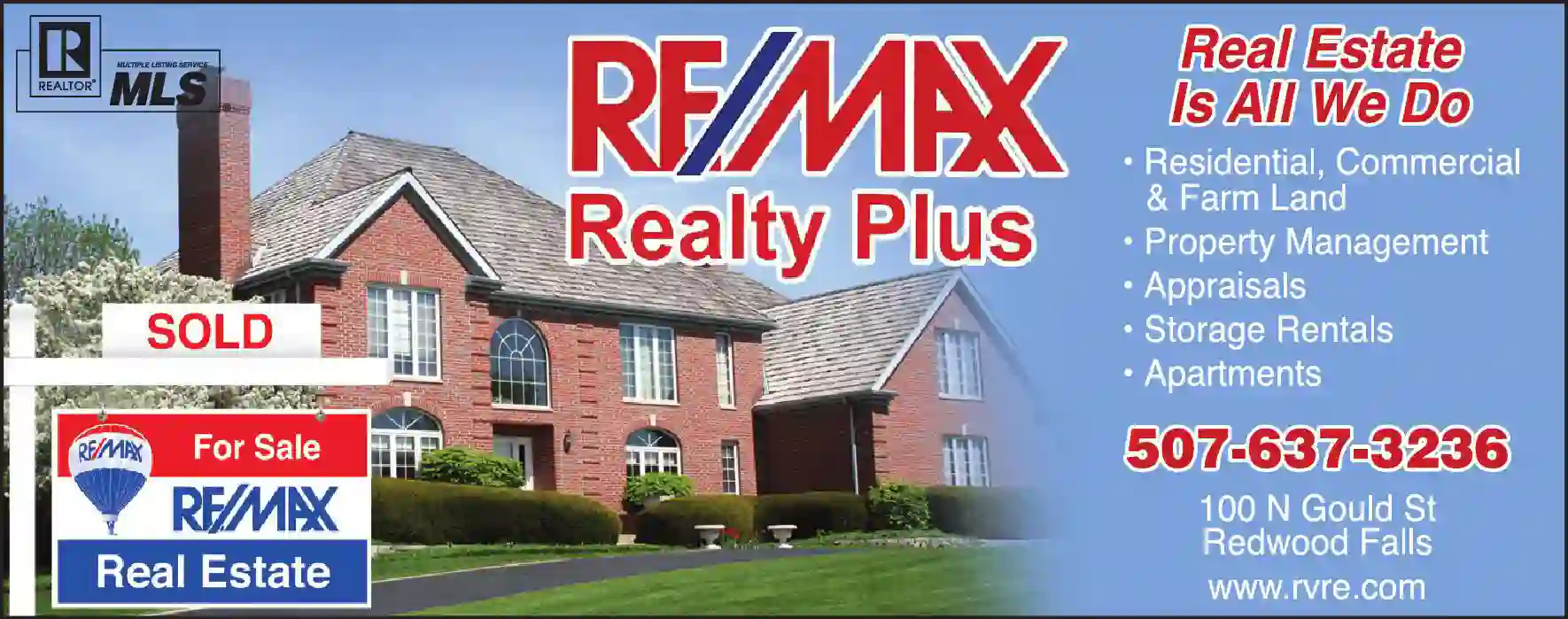 Real Estate print ad for Re/Max Realty Plus