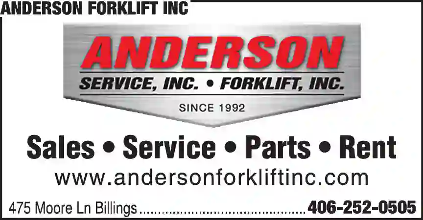 Forklifts print ad for Anderson Forklift Inc