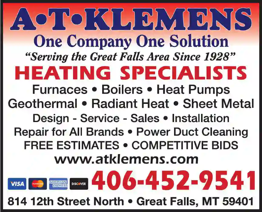 Furnaces - Heat - Sales & Service print ad for AT Klemens