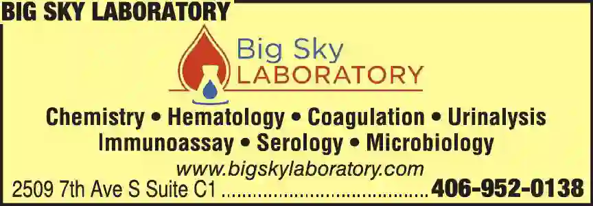 Laboratories -Testing print ad for Big Sky Laboratory