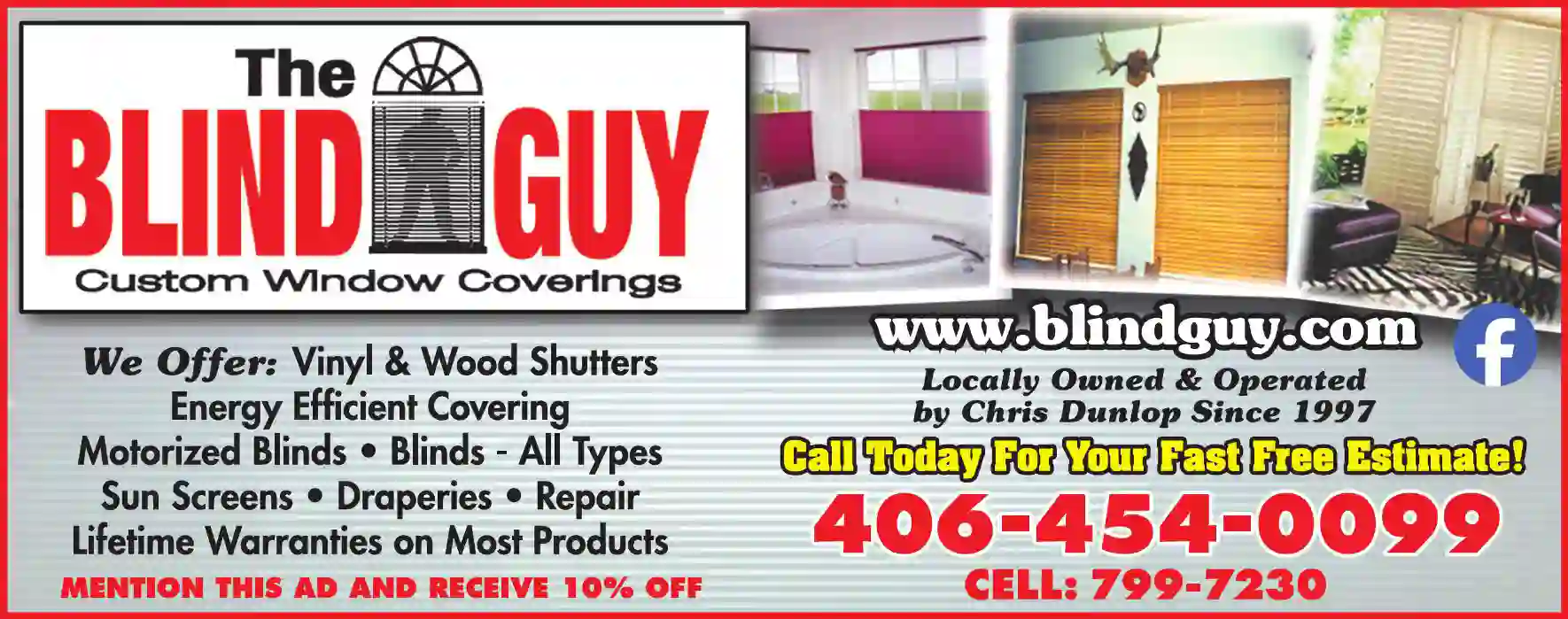 Blinds - Mini & Vertical print ad for Blind Guy The