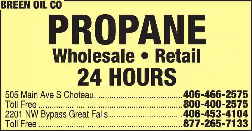Gas - Propane print ad for Breen Oil Co