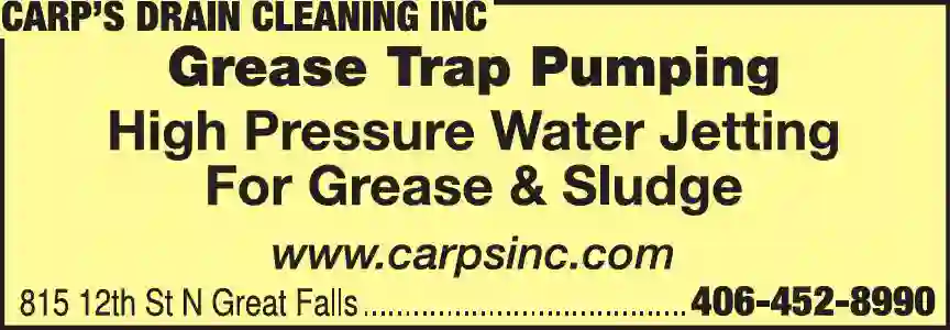 Restaurant Equipment - Repair & Service print ad for Carp's Drain Cleaning Inc