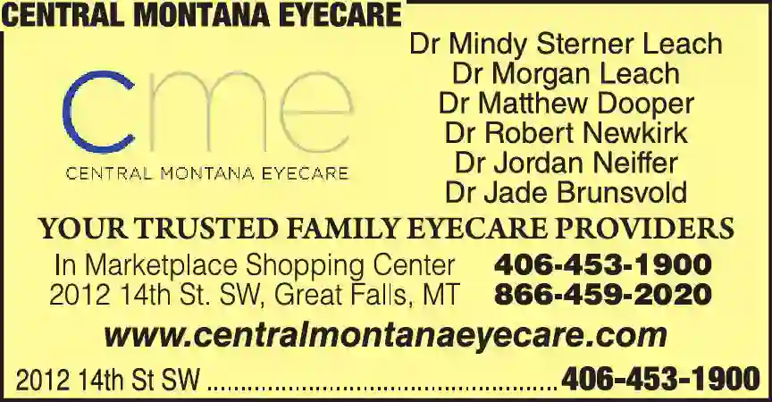 Optometrists, O.D. print ad for Central Montana Eyecare