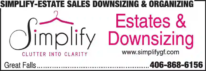 Estates print ad for Simplify - Estate Sales Downsizing & Organizing