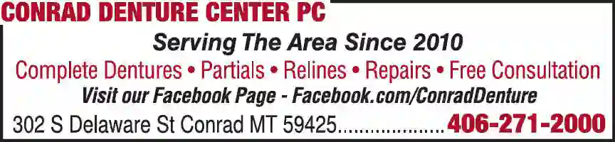 Dentists - Dentures print ad for Conrad Denture Center PC