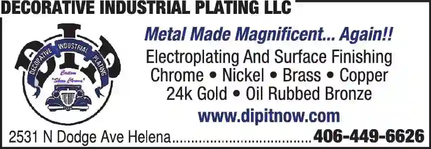 Metal Finishers print ad for Decorative Industrial Plating LLC