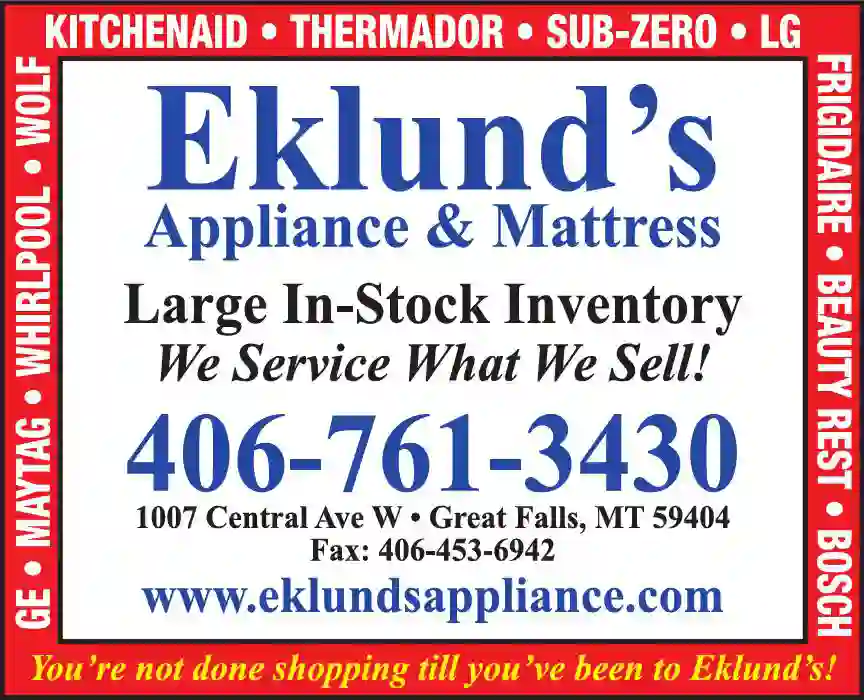 Appliances - Major - New print ad for Eklund's Appliance & Mattress