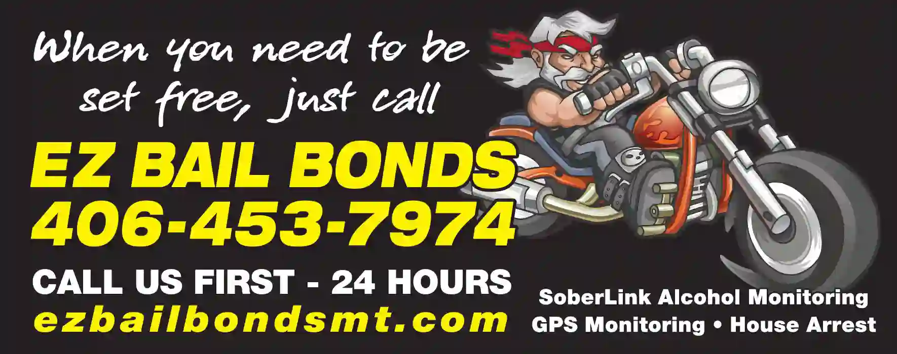 Bail Bonds print ad for E-Z Bail Bonds