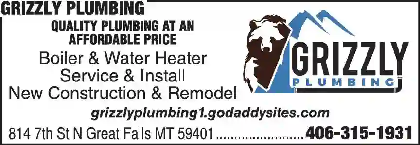 Plumbing Contractors print ad for Grizzly Plumbing