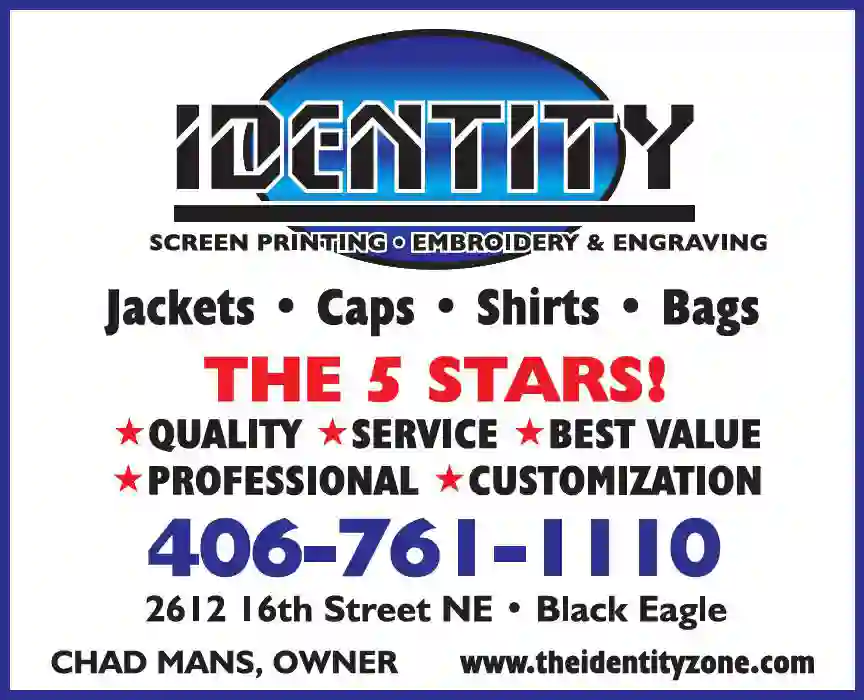Embroidery print ad for Identity Screen Printing Embroidery & Engraving