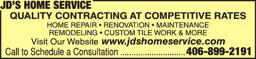 Contractors - Remodel & Repair print ad for J D's Home Service