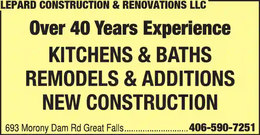Building Contractors print ad for LePard Construction & Renovations LLC