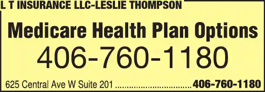 Insurance print ad for L T Insurance LLC-Leslie Thompson
