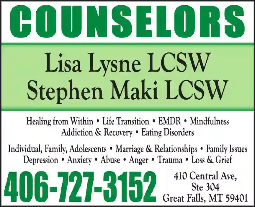 Counselors - Marriage, Family, Child & Individual print ad for Lysne & Maki Counseling
