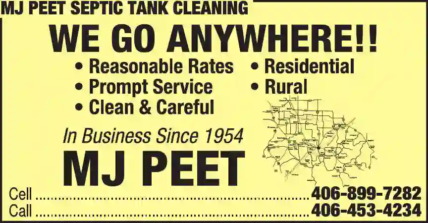 Septic Tanks & Systems - Cleaning print ad for MJ Peet Septic Tank Cleaning