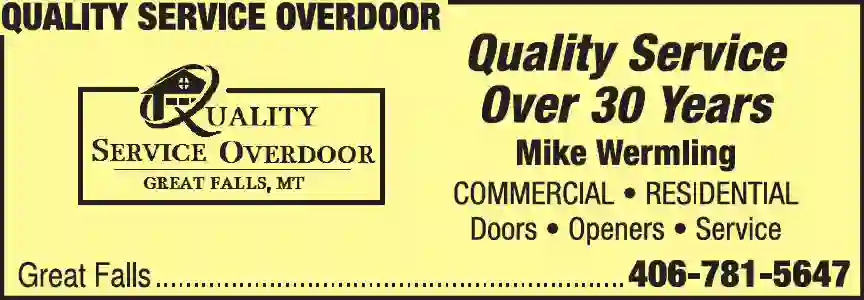 Garage Doors & Openers print ad for Quality Service Overdoor