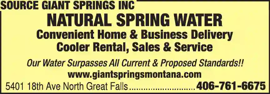 Water - Bottled & Bulk print ad for Source Giant Springs Inc