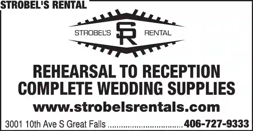 Wedding Supplies & Services print ad for Strobel's Rental