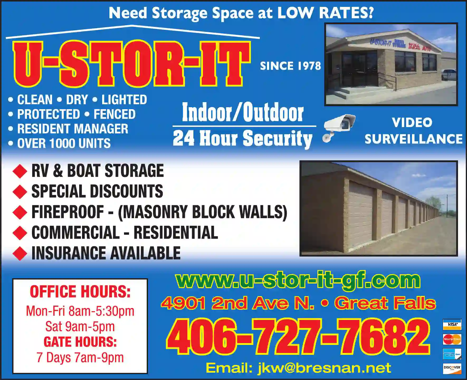 Storage - Household & Commercial print ad for U-Stor-It