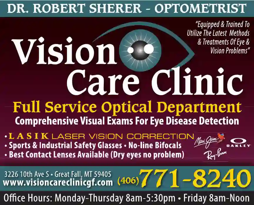 Optometrists, O.D. print ad for Vision Care Clinic - Dr Robert Sherer PC