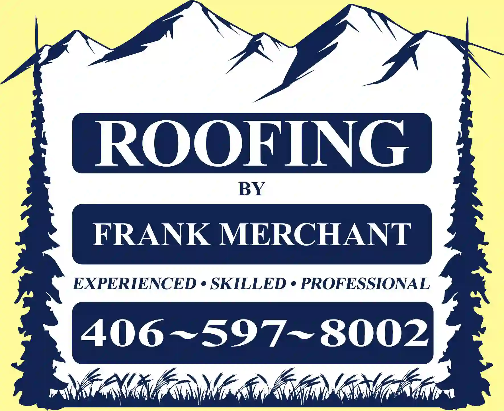 Roofing Contractors print ad for Roofing By Frank Merchant