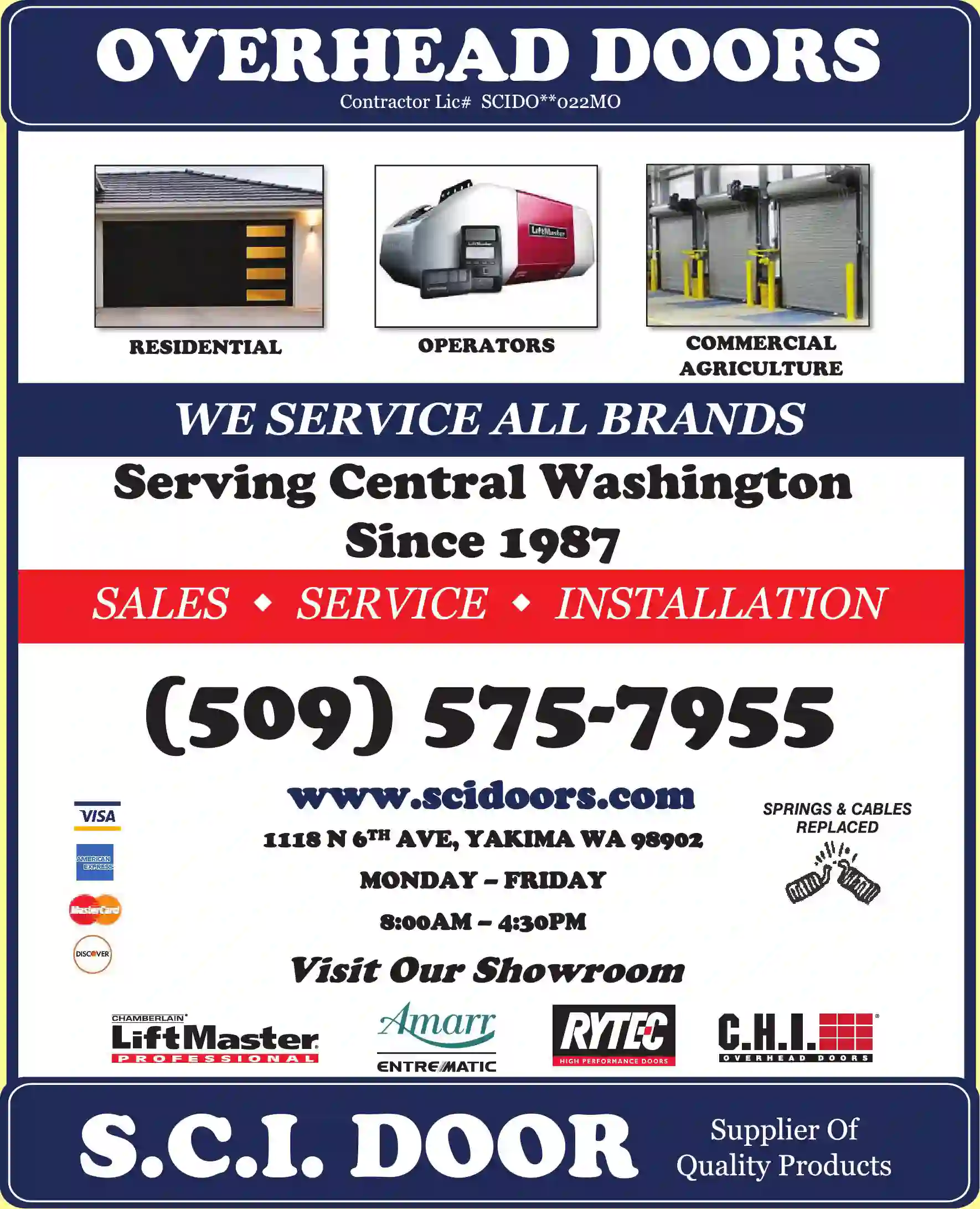 Garage Doors & Openers print ad for SCI Door