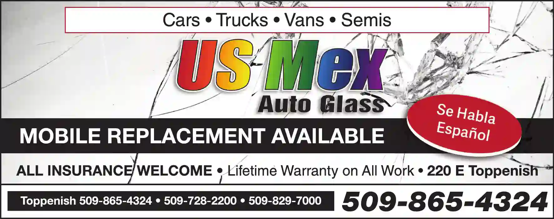 Windows print ad for US Mex Auto Glass