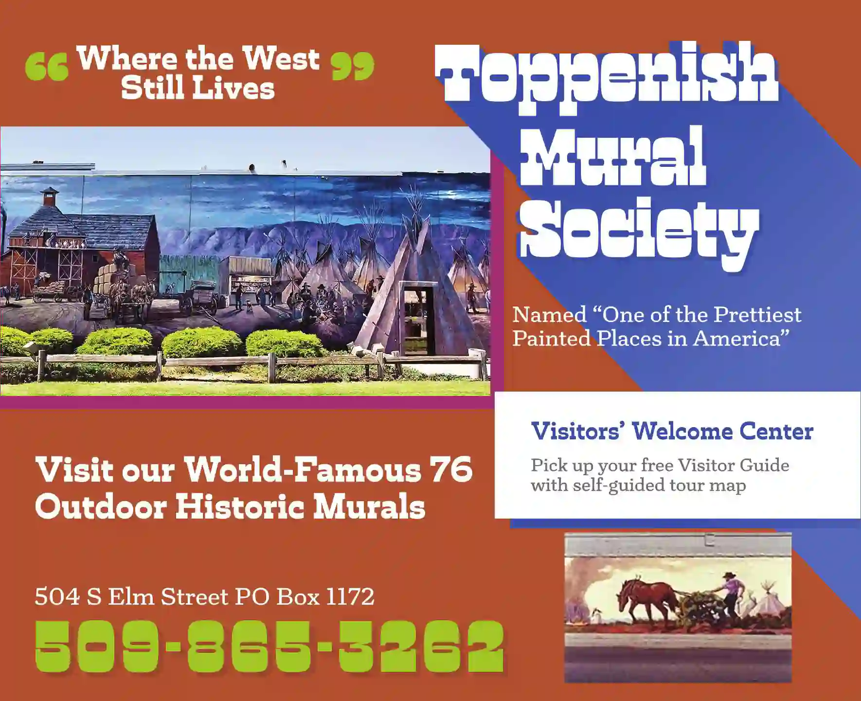 Tourist Attractions print ad for Toppenish Mural Society