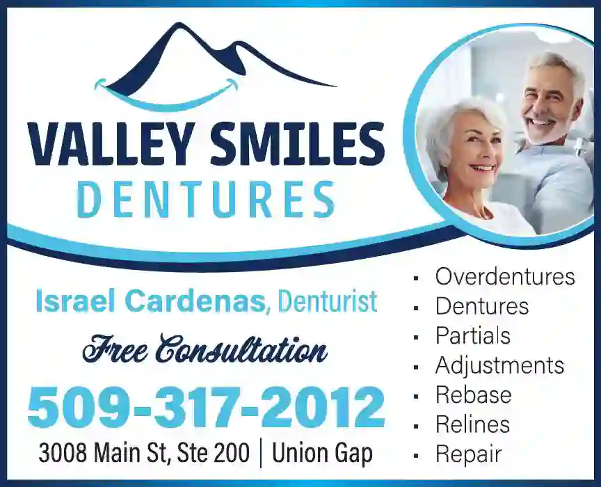 Denturists print ad for Valley Smiles Dentures