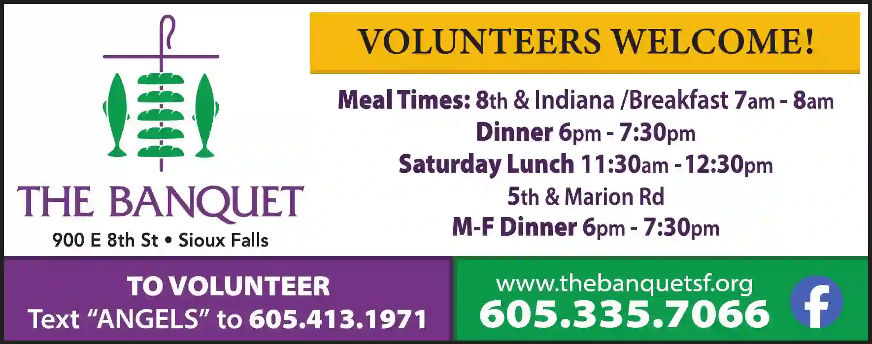 Charitable Organizations print ad for Banquet The