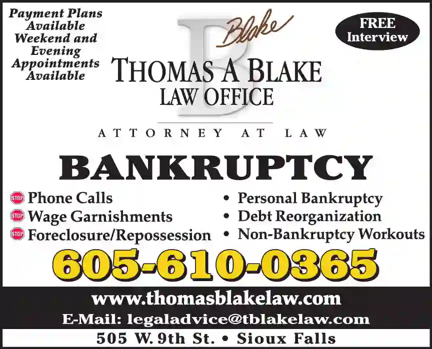Attorneys print ad for Blake Thomas A Attorney At Law