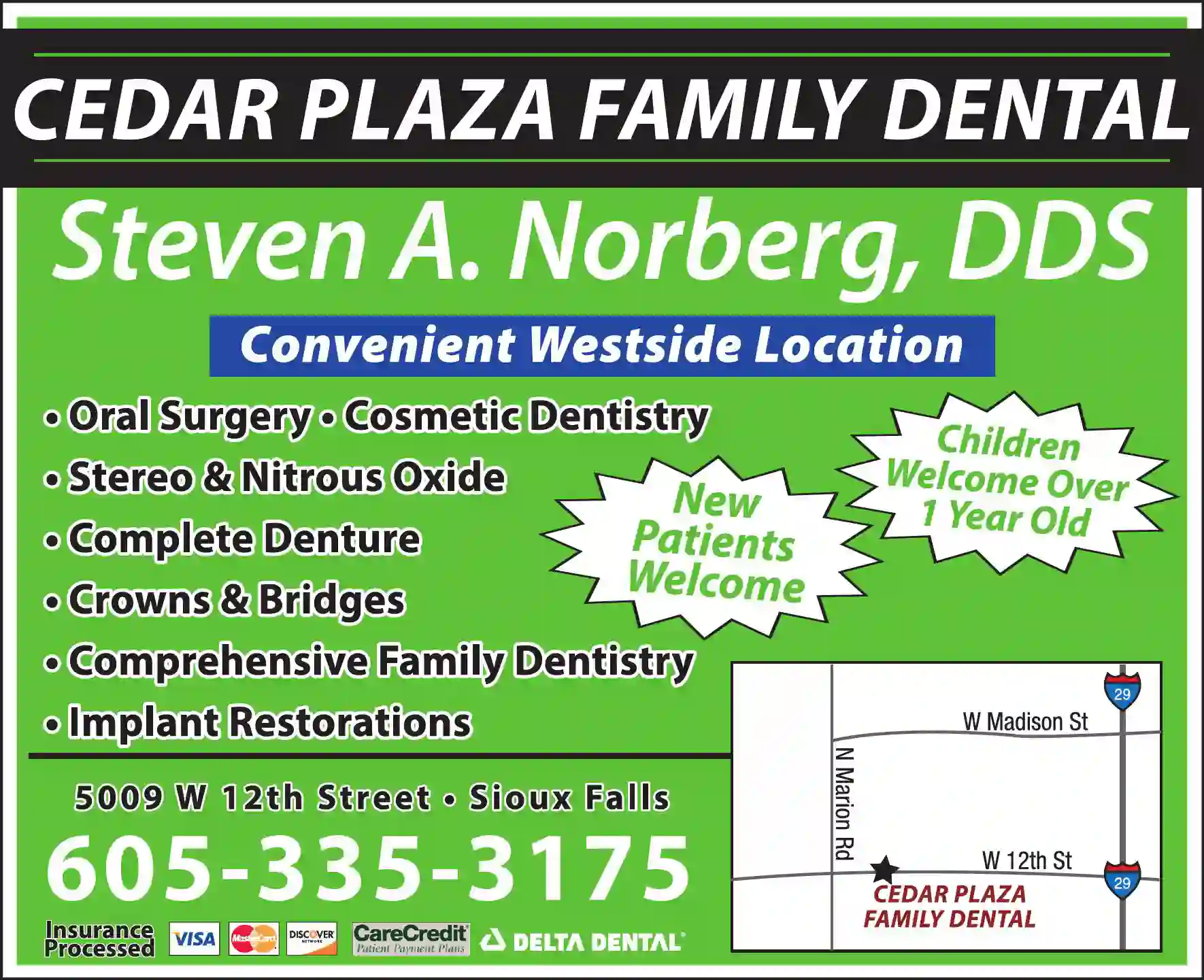 Dentists print ad for Norberg Steven A DDS