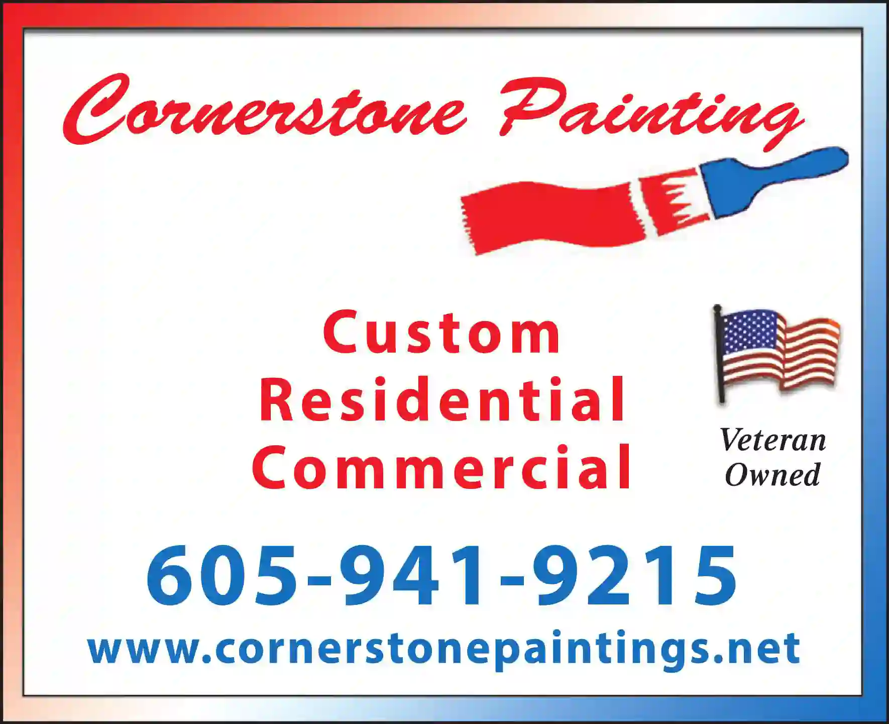 Painting Contractors print ad for Cornerstone Painting
