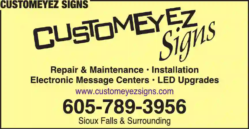 Signs print ad for Customeyez Signs