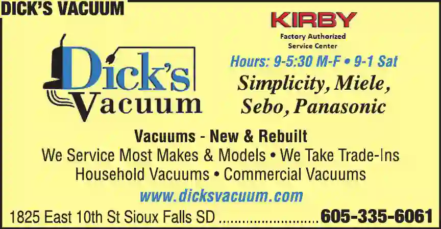 Vacuum Cleaners - Household - Dealers print ad for Dick's Vacuum