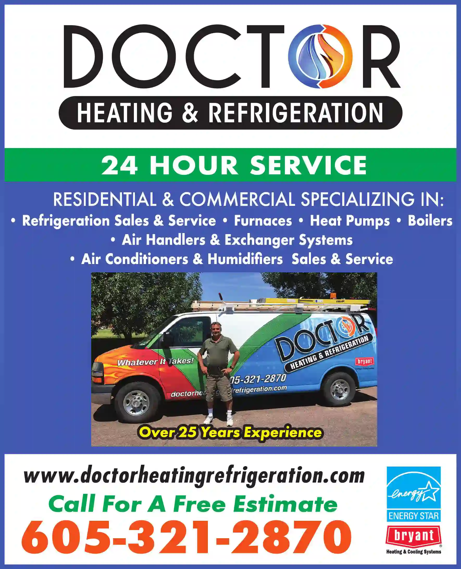 Air Conditioning - Contractors print ad for Doctor Heating & Refrigeration