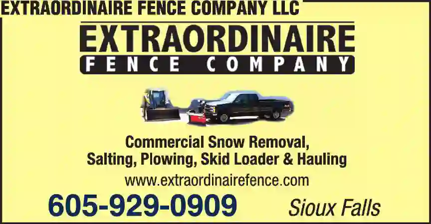 Snow Removal Service print ad for Extraordinaire Fence Company LLC