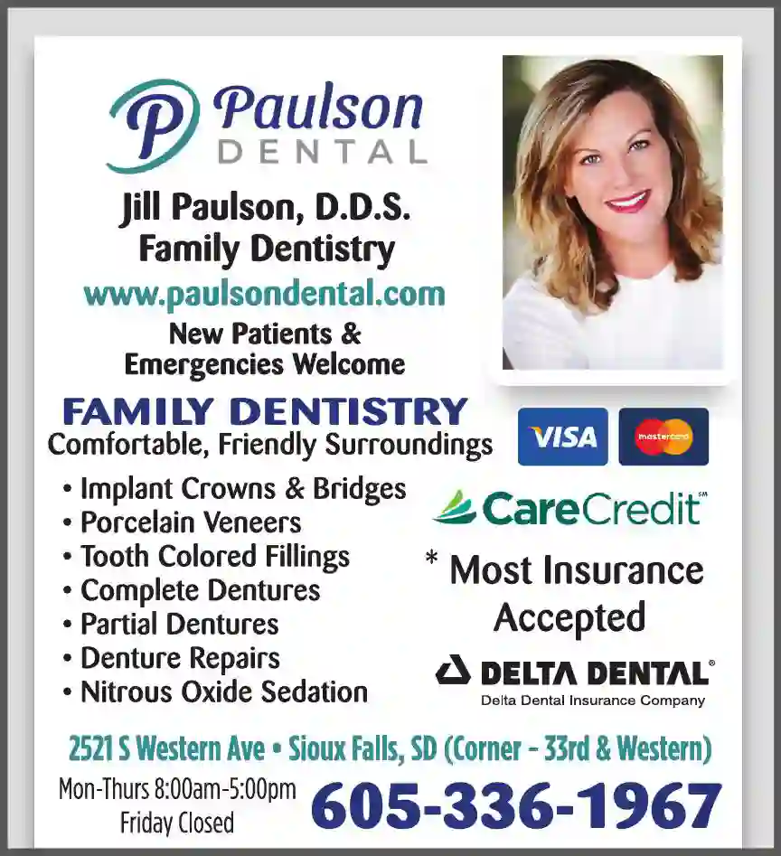 Dentists print ad for Paulson Dental
