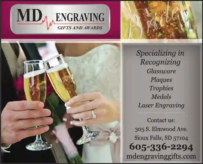 Engravers - Glassware print ad for M D Engraving Specialists Inc