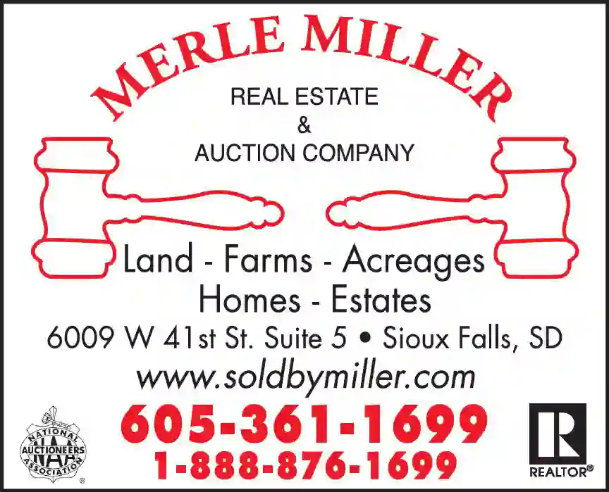 Auctioneers & Auction Houses print ad for Merle Miller Real Estate & Auction Company