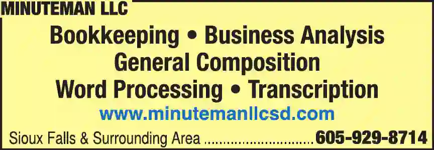 Secretarial Services print ad for Minuteman LLC