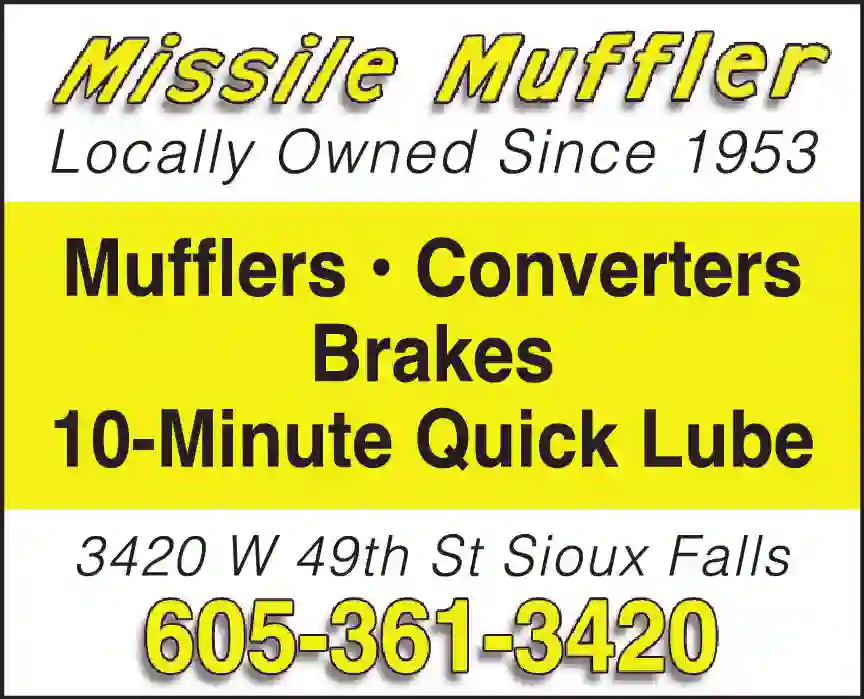 Mufflers & Exhaust Systems print ad for Missile Muffler & Brake Inc