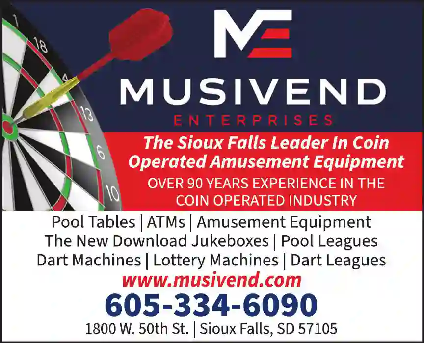 Amusement Devices print ad for Musivend Enterprises Inc