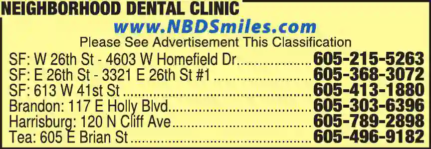 Dentists print ad for Neighborhood Dental Clinic